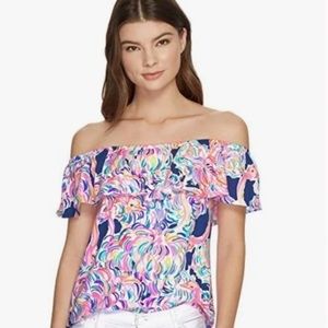 Lilly Pulitzer off shoulder shirt